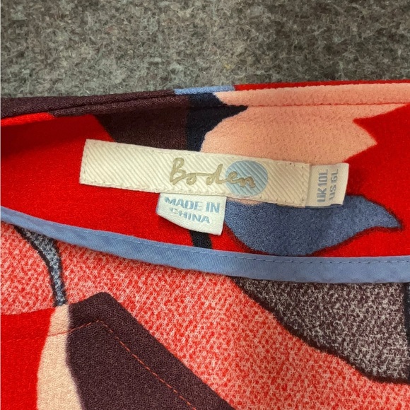 Boden Red and Pink Floral Dress Size 6 - Picture 9 of 10